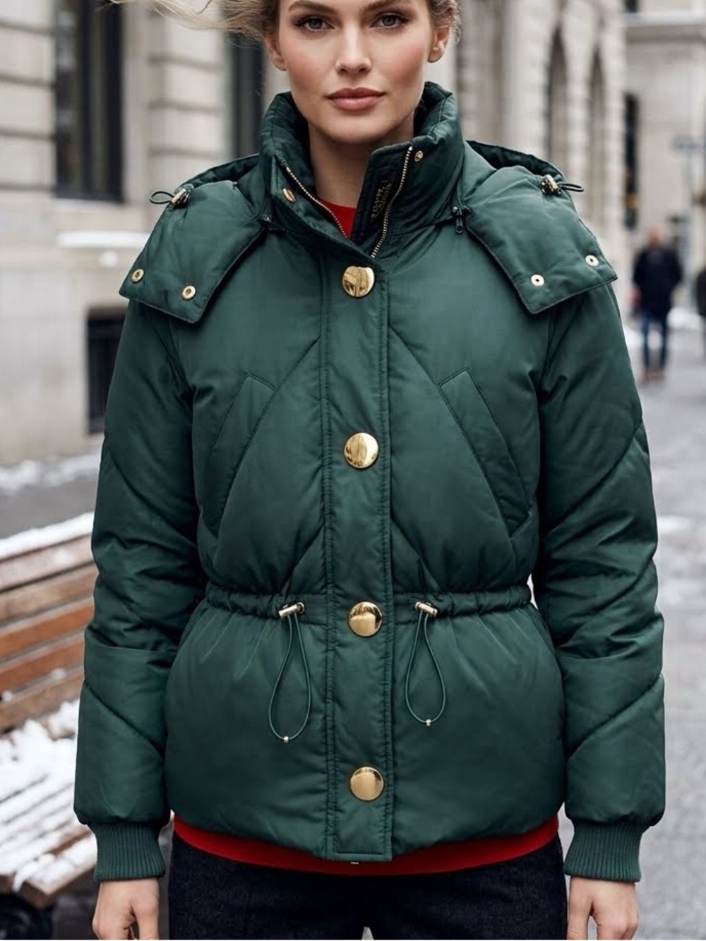 Authentic Versace Green Medusa Button Down Jacket 2017 Made in Italy Down Coat